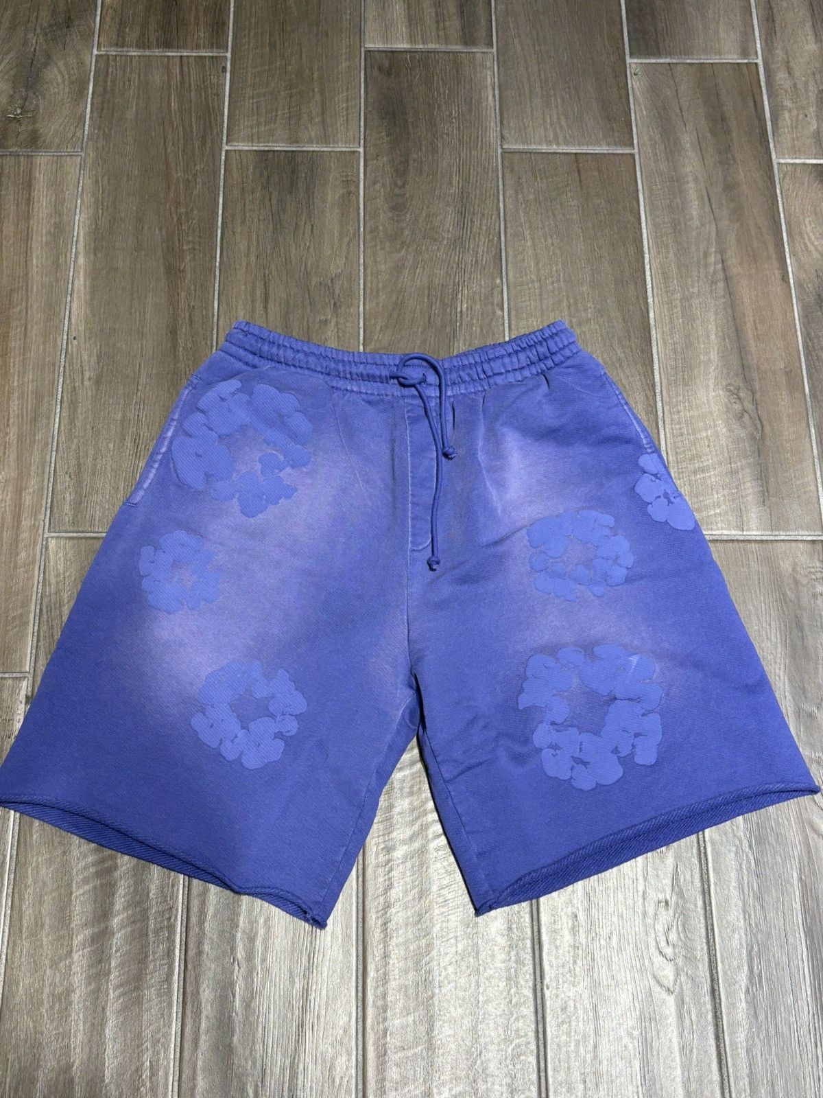 Denim Tears Mono Cotton Wreath Sweat Shorts Washed Blue