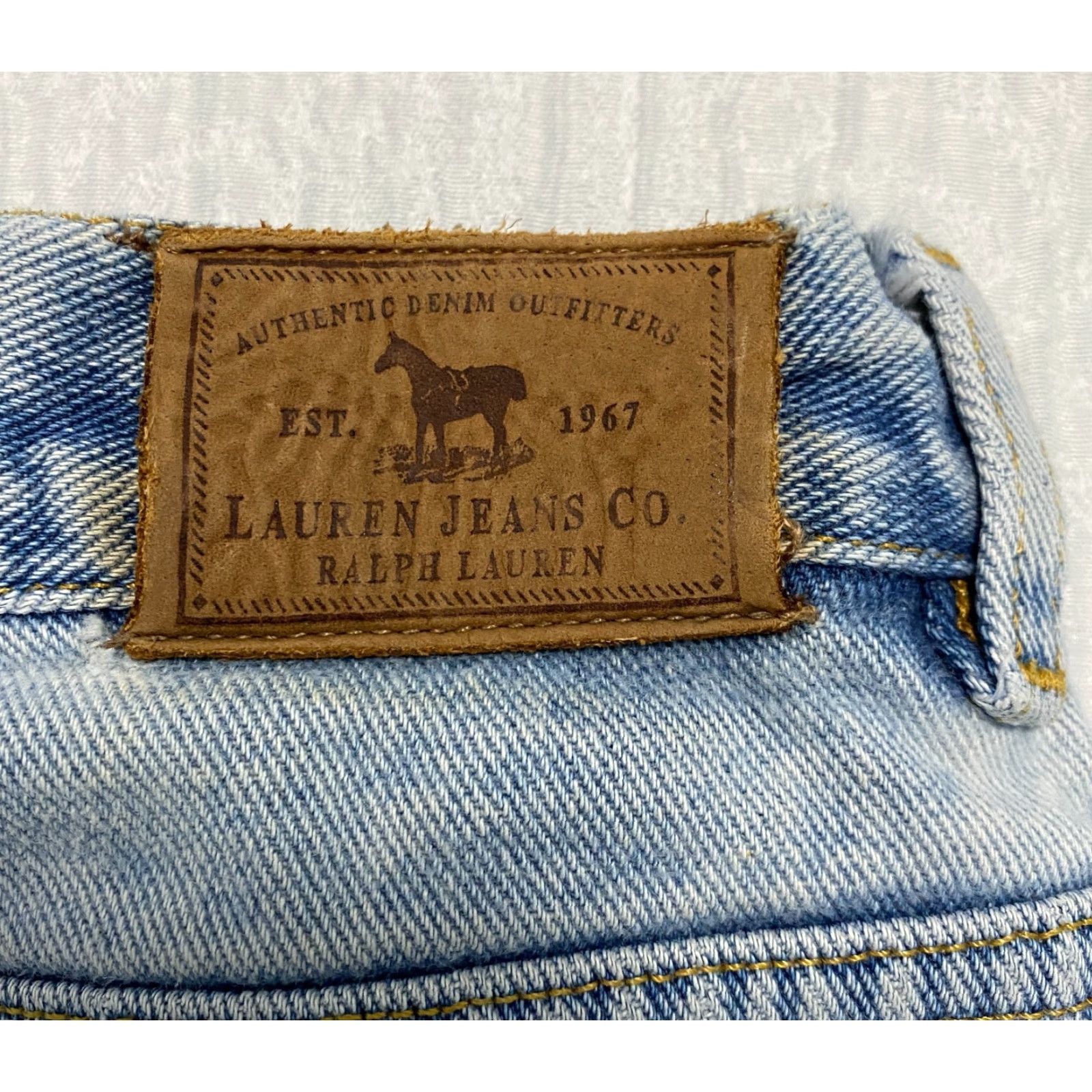 Ralph Lauren VINTAGE Lauren Ralph Lauren Jeans Womens High Rise 10 Blue Straight Size 24" / US 00 / IT 34 - 7 Thumbnail