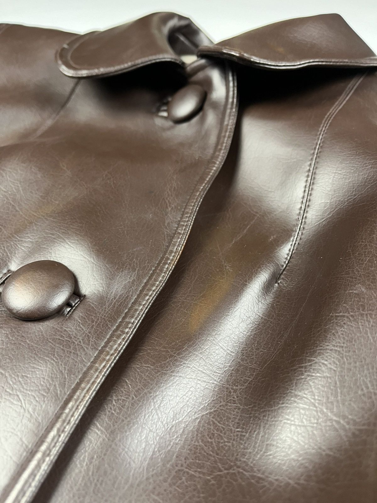 Leather Snia leather trench vinatge coat with belted Size S / US 4 / IT 40 - 8 Thumbnail