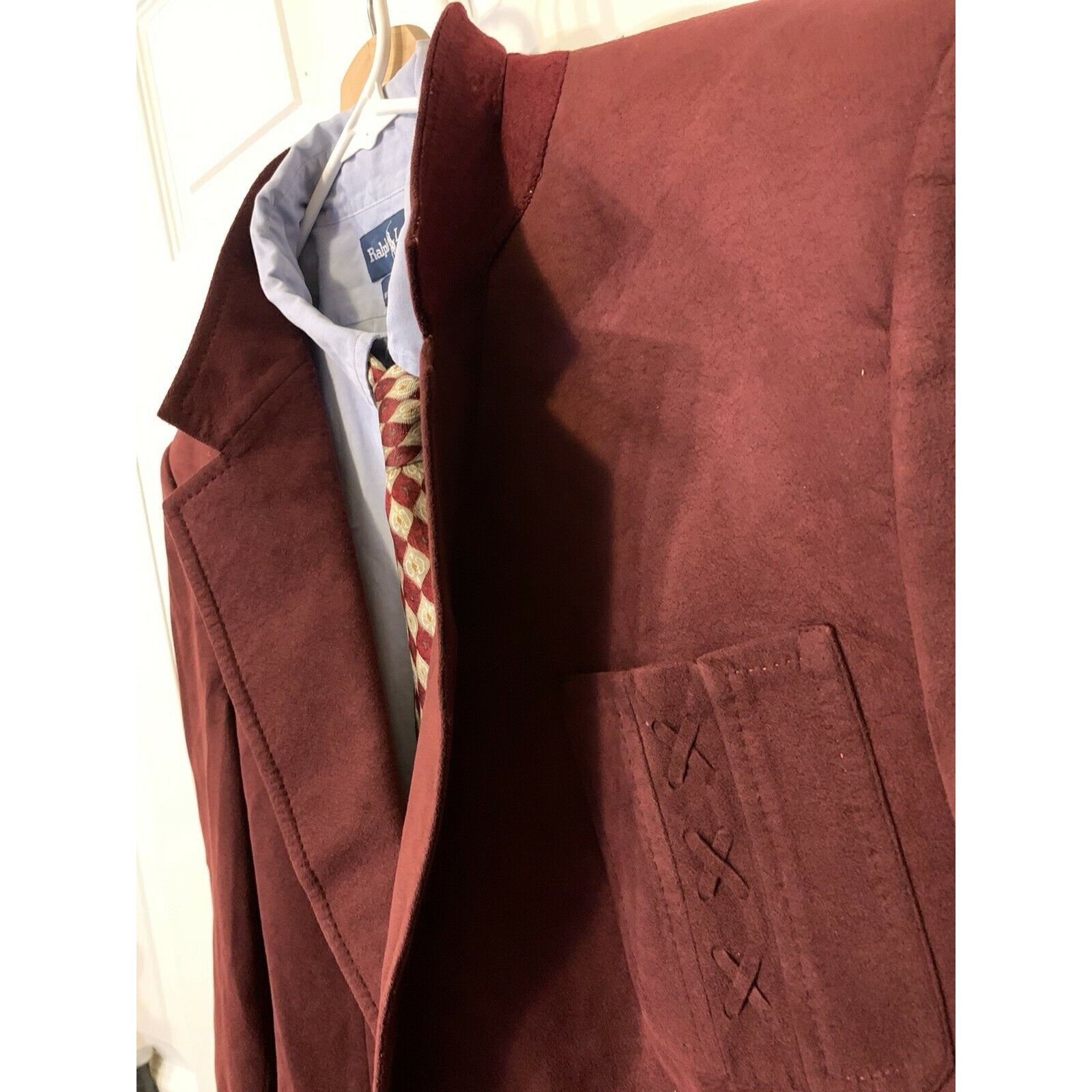 Vintage Rountree Williams Le Baron Skinner Ultra Suede Fabric Coat J Size US XXL / EU 58 / 5 - 8 Thumbnail