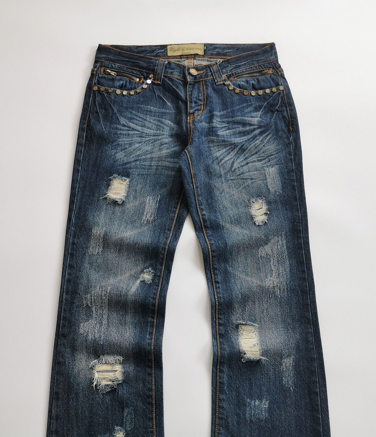 Japanese Brand Bootcut Butterfly Eight by Gold Label Jeans Kapital insp Size US 30 / EU 46 - 4 Thumbnail