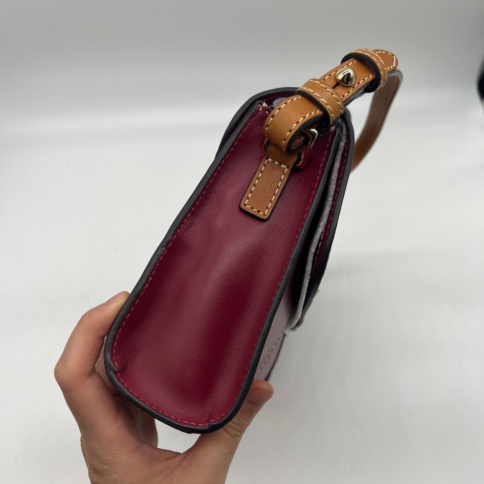 Dooney & Bourke Dooney & Bourke Wexford Leather Casey Clutch Mulberry Size ONE SIZE - 12 Thumbnail