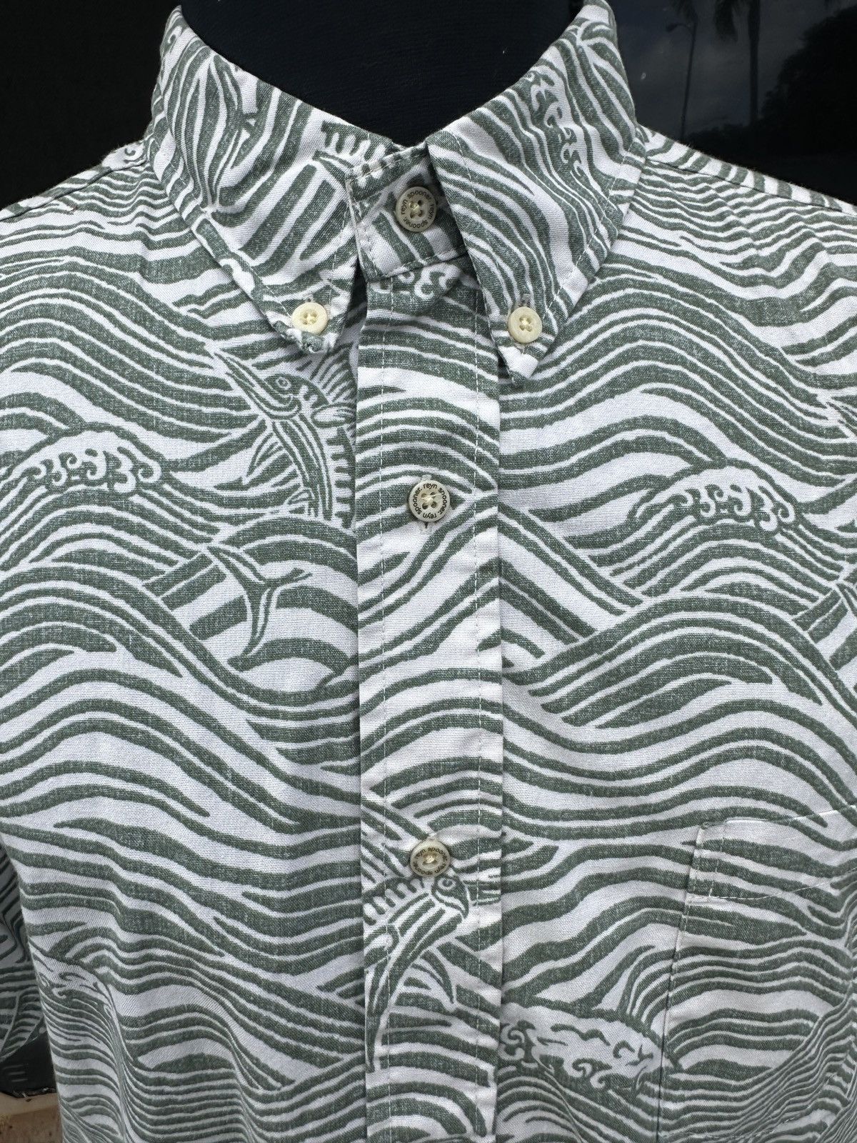 Reyn Spooner PreOwned Reyn Spooner Classic Fit Green/White Men's XL Size US XL / EU 56 / 4 - 3 Thumbnail