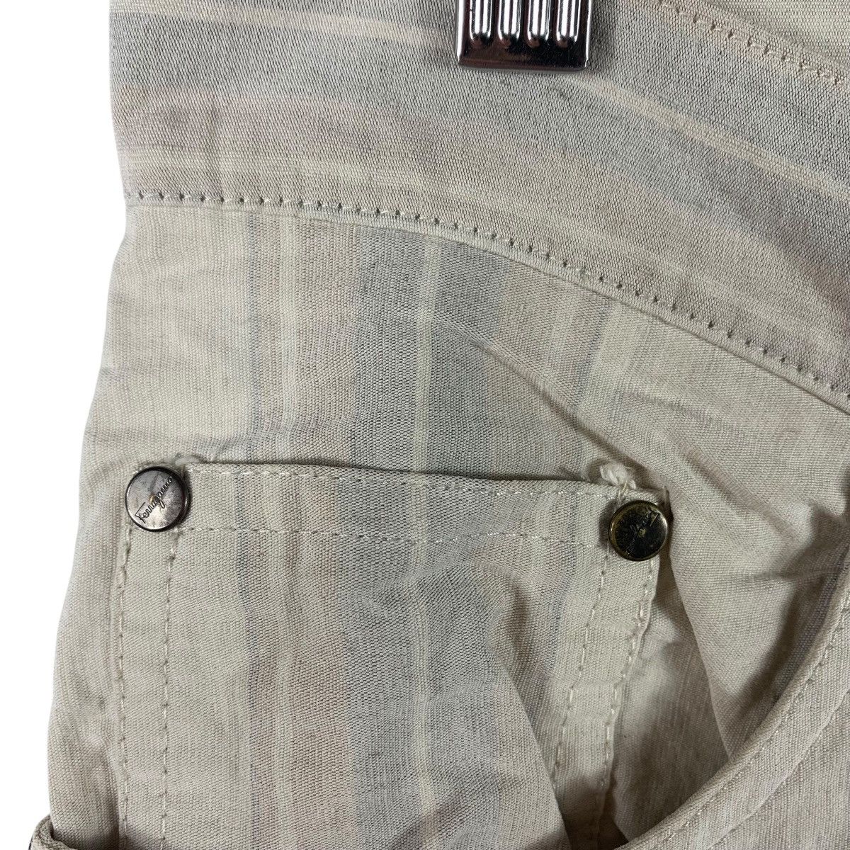 Vintage SALVATORE FERRAGAMO stripe linen pants