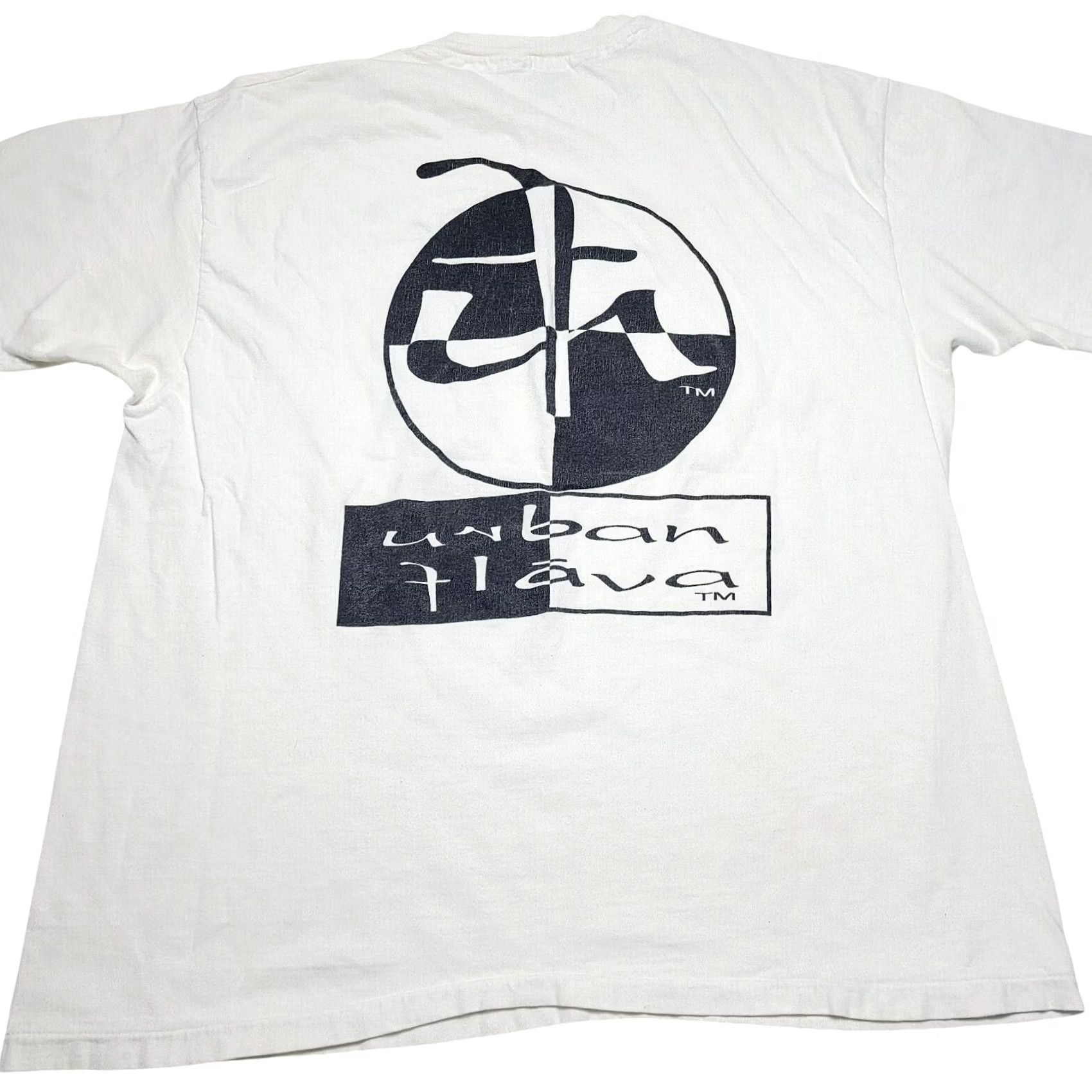 Hanes VINTAGE Urban Flava Baseball T-Shirt Sports 90s Men XL Double-Sided Crew Neck Short Sleeve White Men's T-Shirt 1990s Size US XL / EU 56 / 4 - 2 Thumbnail