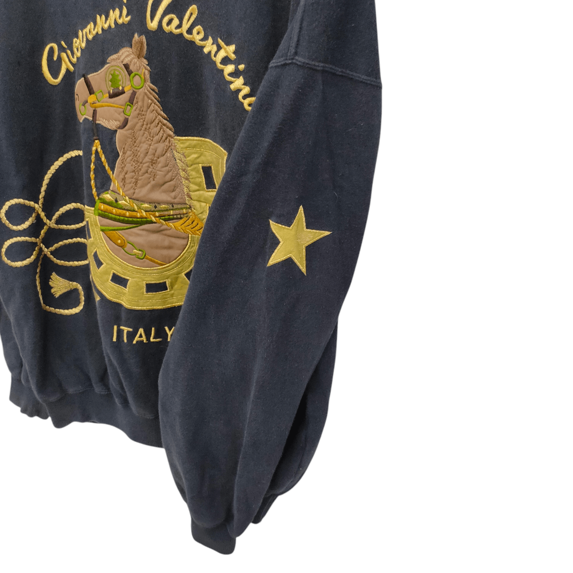 Designer × Giovanni Valentino 90s Giovanni Valentino Italy Embroidered Horse Horseshoe Size US L / EU 52-54 / 3 - 6 Thumbnail