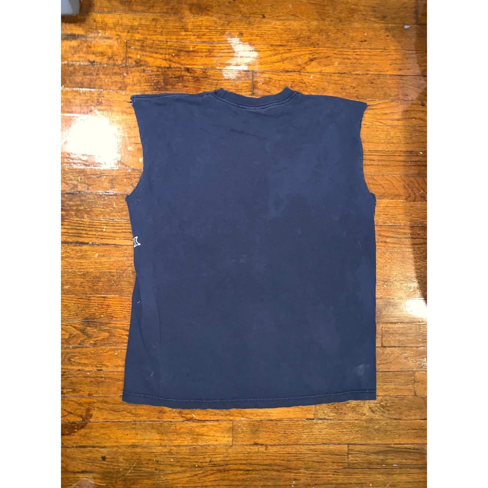 Hurley Vtg Y2K Hurley Cut Off Shirt Navy Blue Thrashed XL Size US XL / EU 56 / 4 - 9 Thumbnail