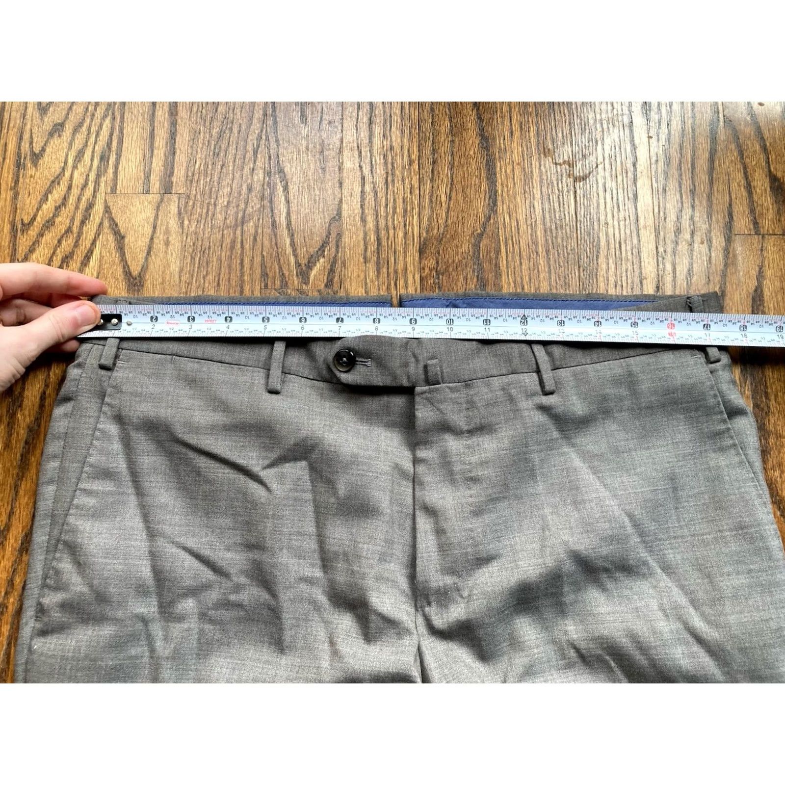 PT Torino PT Torino Pants Mens 35x29 Wool Stretch Slim Fit Slacks Trousers Brown Size US 35 - 5 Thumbnail