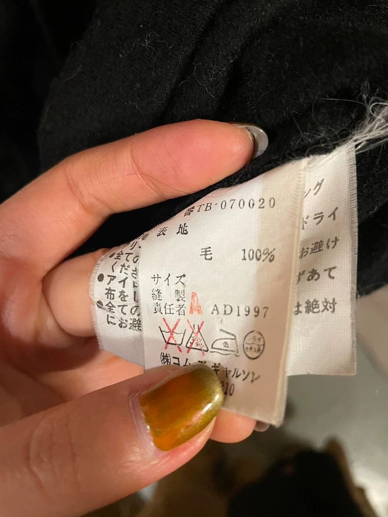 Comme des Garcons Comme des Garcons Black irregular wool rose shirt coat swe Size XS / US 0-2 / IT 36-38 - 5 Thumbnail