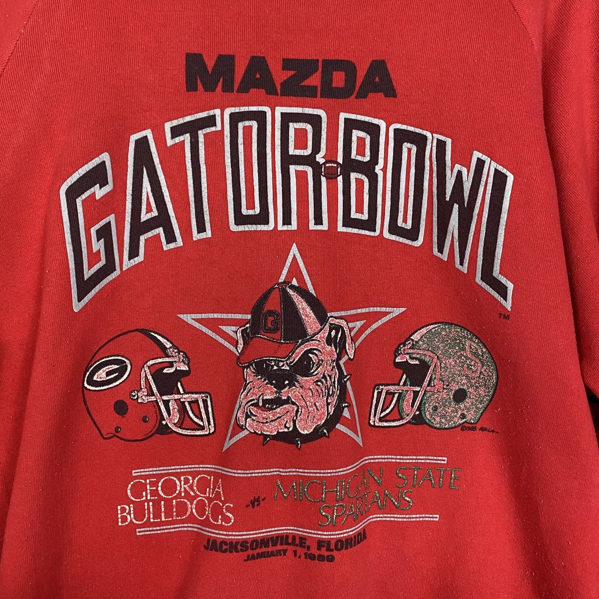 Vintage Vtg 99 Mazda Gator Bowl Georgia Bulldogs vs Michigan State Size US L / EU 52-54 / 3 - 13 Thumbnail