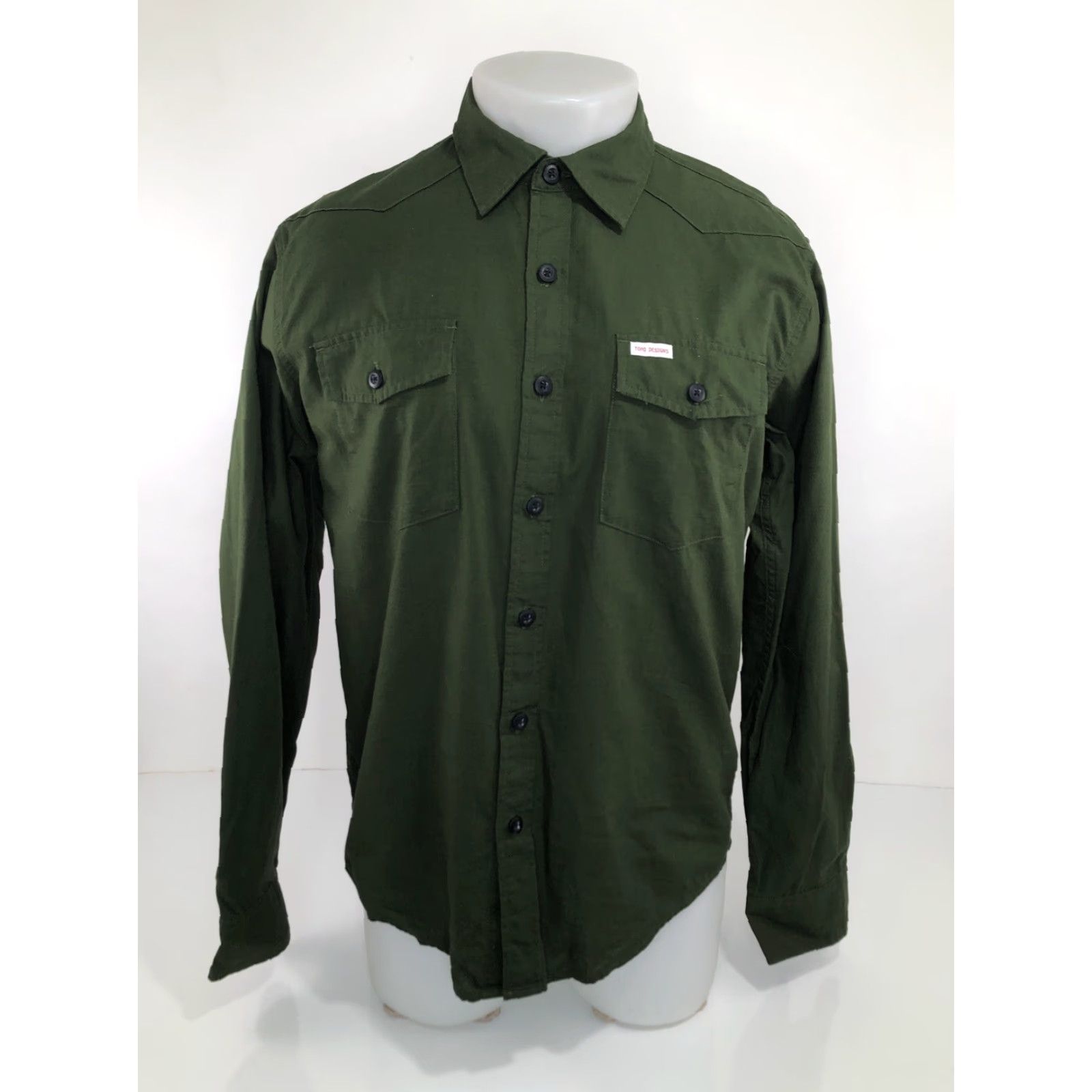 Topo Designs Topo Designs Mens Md. Lightweight Shirt Mens M Button-Up Long Sleeve Green - 90s/Designer? Size US M / EU 48-50 / 2 - 2 Thumbnail