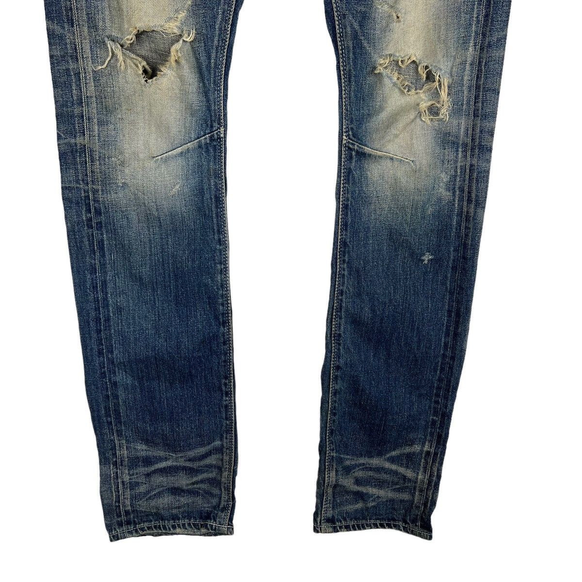 GOSTAR DE FUGA 🔥 GOSTAR DE FUGA DISTRESS DYED BROKEN DENIM JEANS SLIM FIT Size US 30 / EU 46 - 5 Thumbnail
