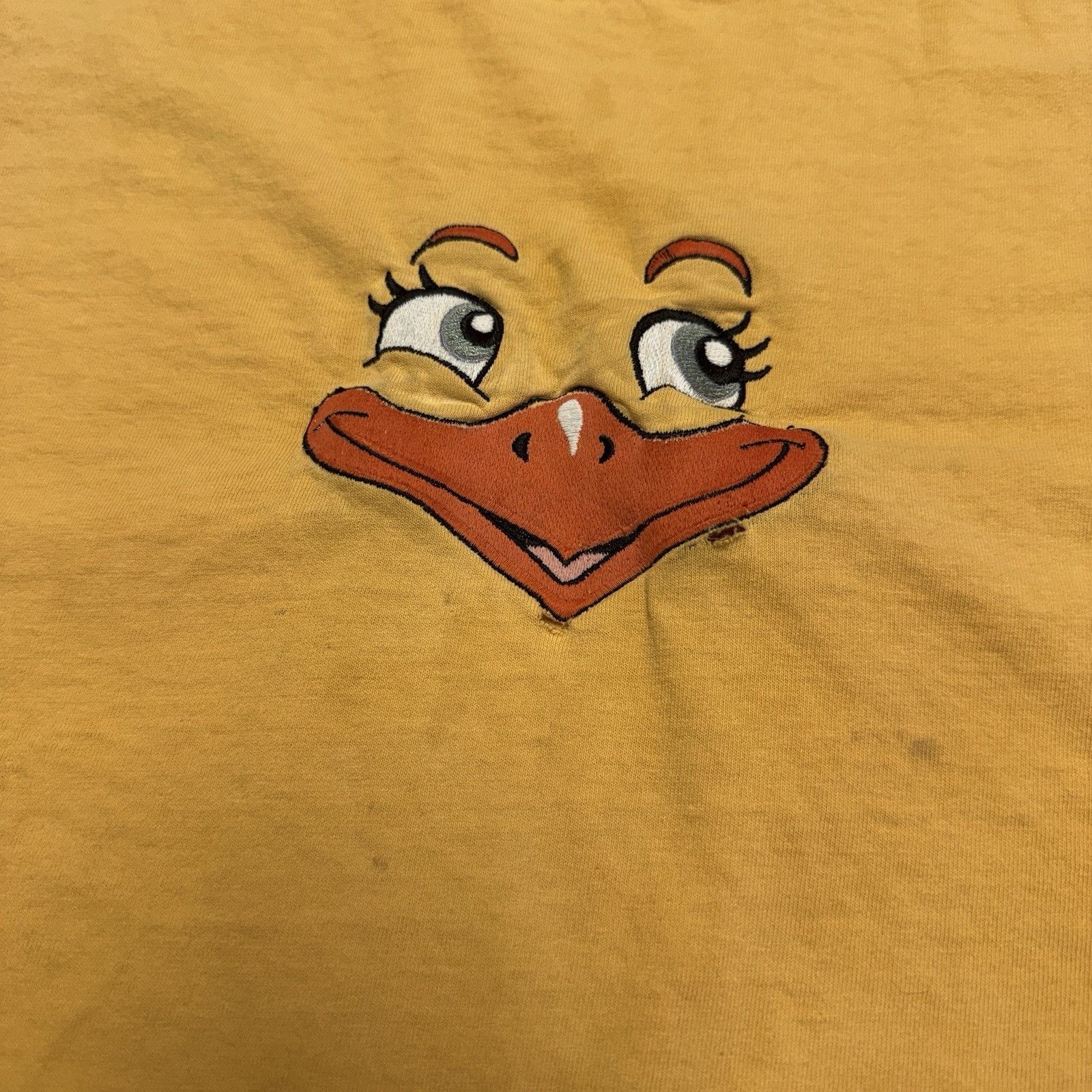 Vintage Vintage 90s Embroidered Duck T Shirt Mens XL Yellow Single S Size US XL / EU 56 / 4 - 5 Thumbnail