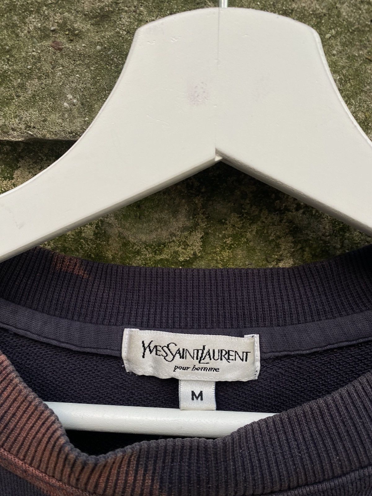 Vintage × Yves Saint Laurent Vintage YvesSaintLaurent YSL Tie Die Sweatshirt Size US M / EU 48-50 / 2 - 2 Thumbnail