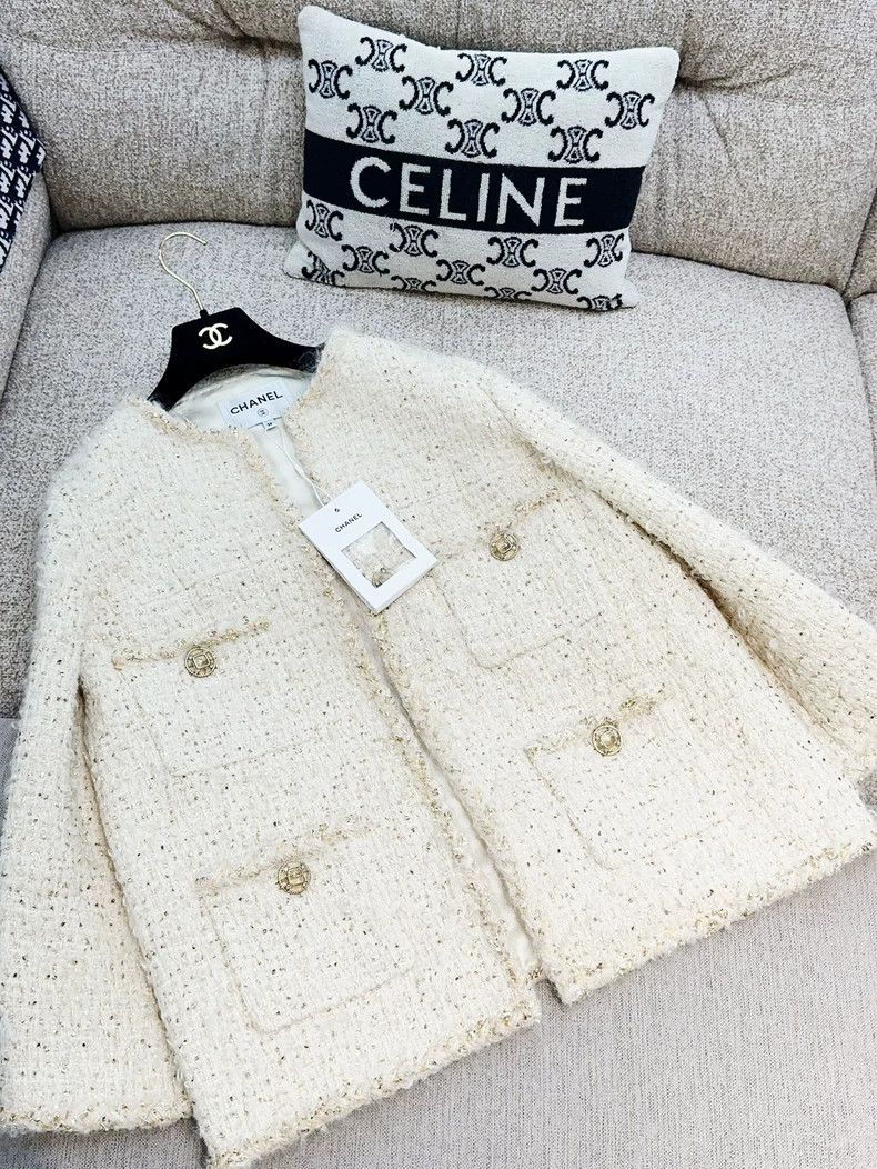 Chanel Chanel 19A Egypt series white gold tweed long-sleeved silh Size XS / US 0-2 / IT 36-38 - 3 Thumbnail