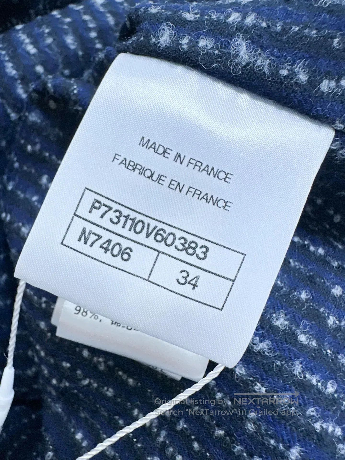 Chanel Chanel 22A Blue Long Zip Coat. Size US XS / EU 42 / 0 - 5 Thumbnail