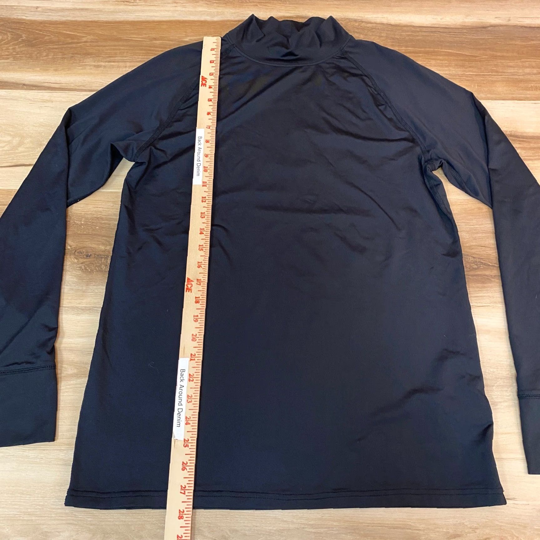 Lands' End Lands' End Mock Neck Shirt Mens MT Long Sleeve Pullover Athletic Top Black M/T Size US M / EU 48-50 / 2 - 5 Thumbnail