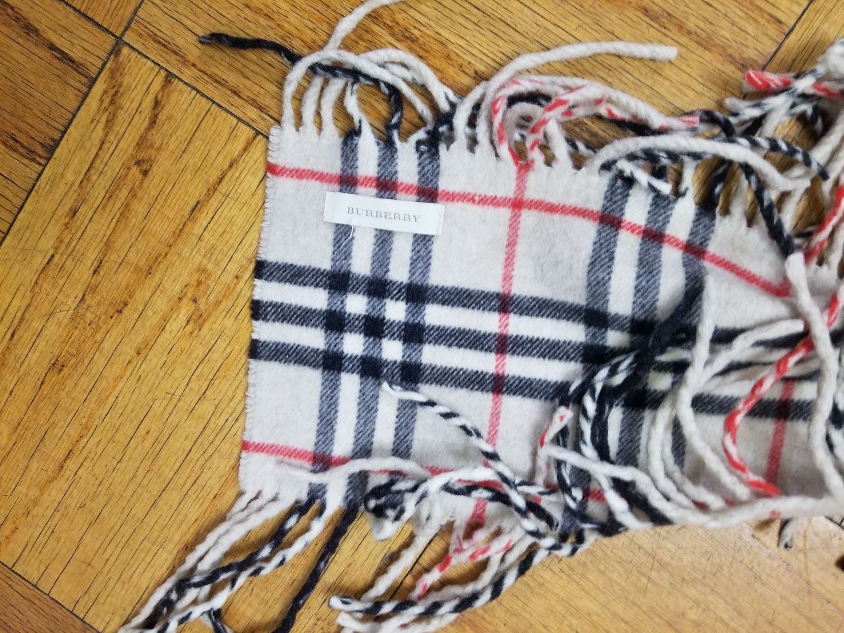 Burberry Burberry Scarf Muffler Double Fringe Plaid Size ONE SIZE - 3 Thumbnail