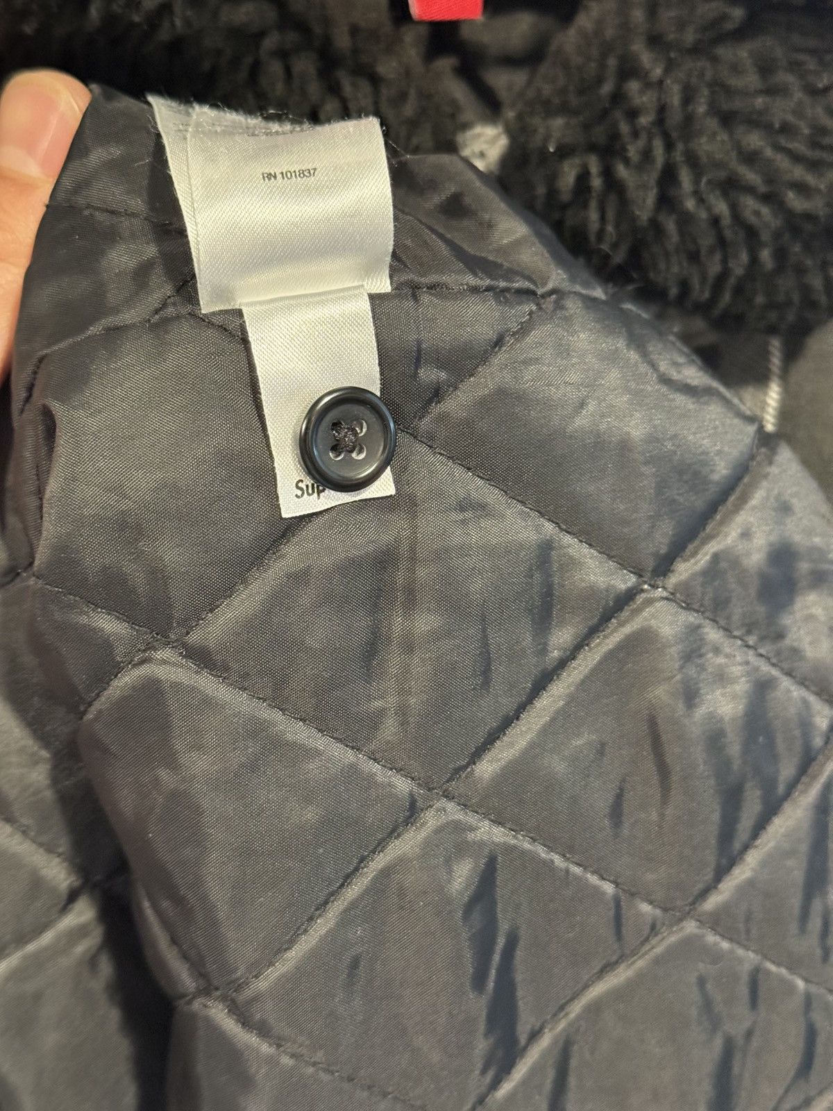 Supreme Supreme Faux Fur Collar Flannel Shirt (L) Size US L / EU 52-54 / 3 - 7 Thumbnail