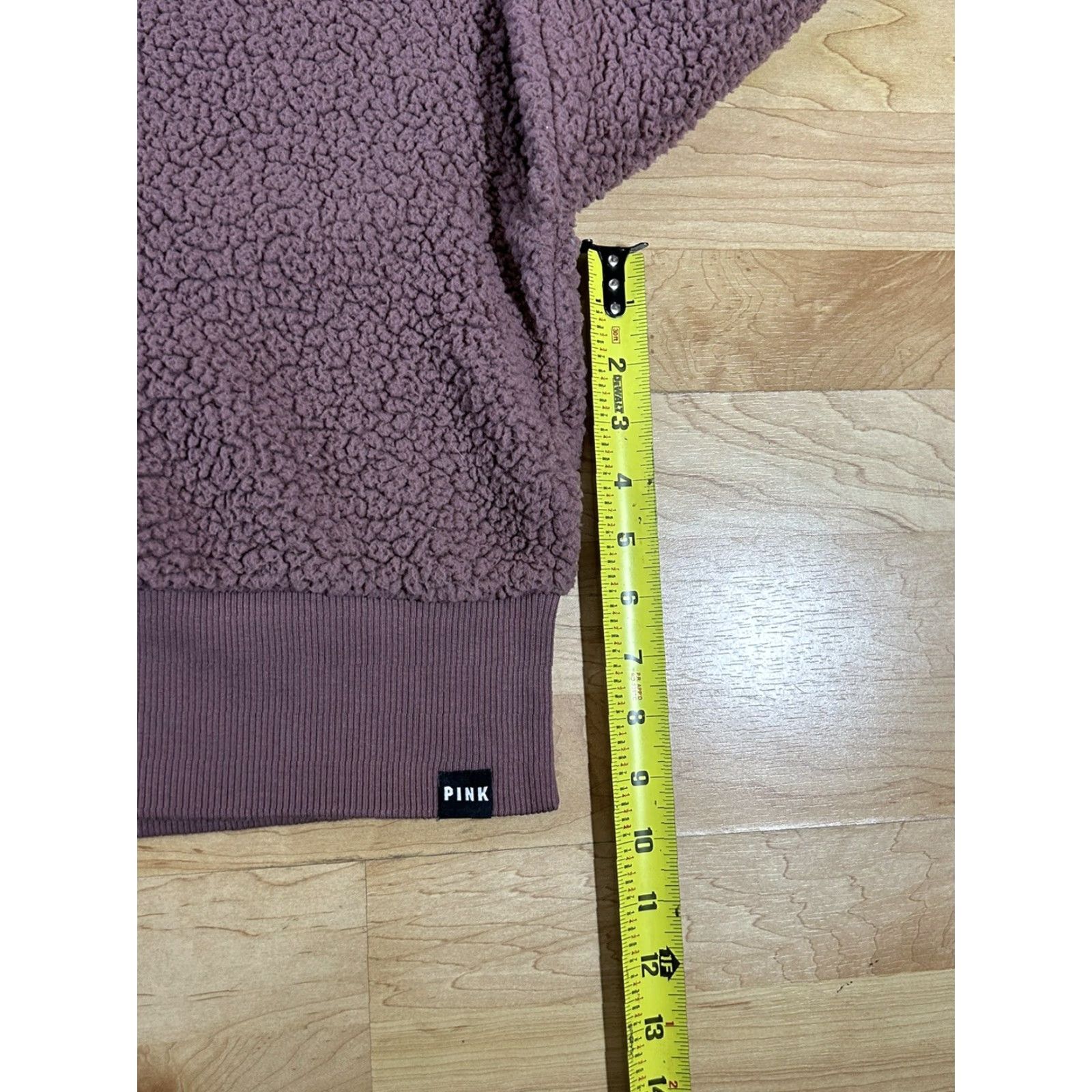 Pinko VS PINK Sherpa Fleece Sweatshirt 1/4 Zip sz Small Size S / US 4 / IT 40 - 3 Thumbnail