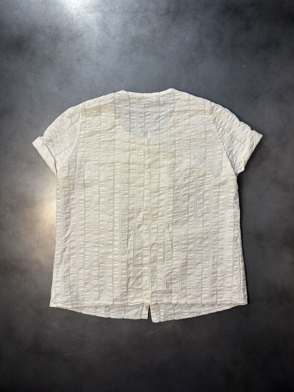 Jil Sander × Vintage Vintage Jil Sander Shirt Crinkle Plisse Short Sleeve Sheer Size XXS / US 00 / IT 34 - 7 Thumbnail