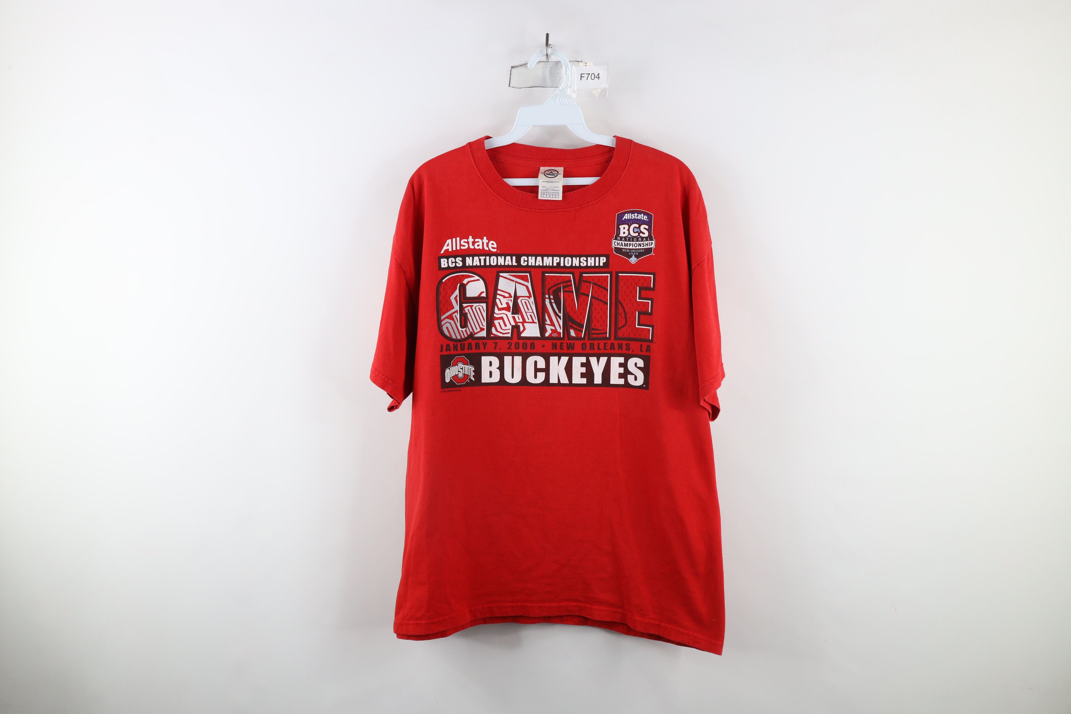 Vintage Vintage Y2K 2008 Ohio State University Football T-Shirt Size US L / EU 52-54 / 3 - 1 Thumbnail