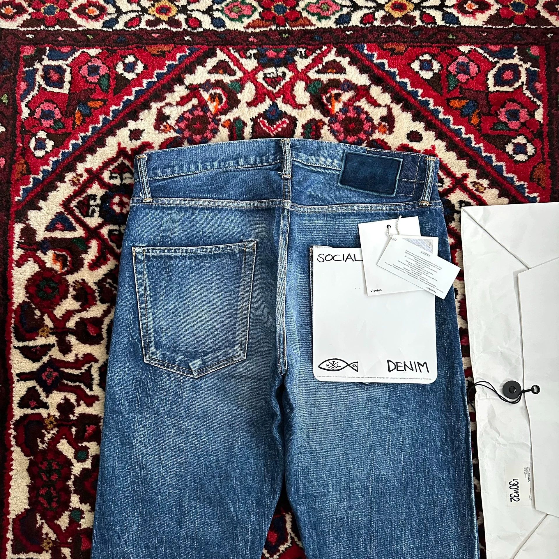 Visvim visvim18AW 01.2D12 journeyman mud dyed brt blu W32L30 Size US 32 / EU 48 - 4 Thumbnail
