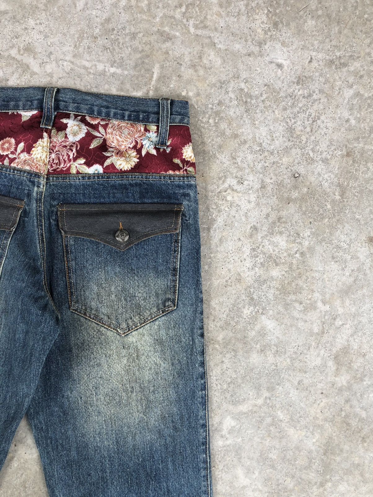 Japanese Brand Japanese Gumu Dragon Embroidered Jeans Distressed Jeans Size US 31 - 10 Thumbnail