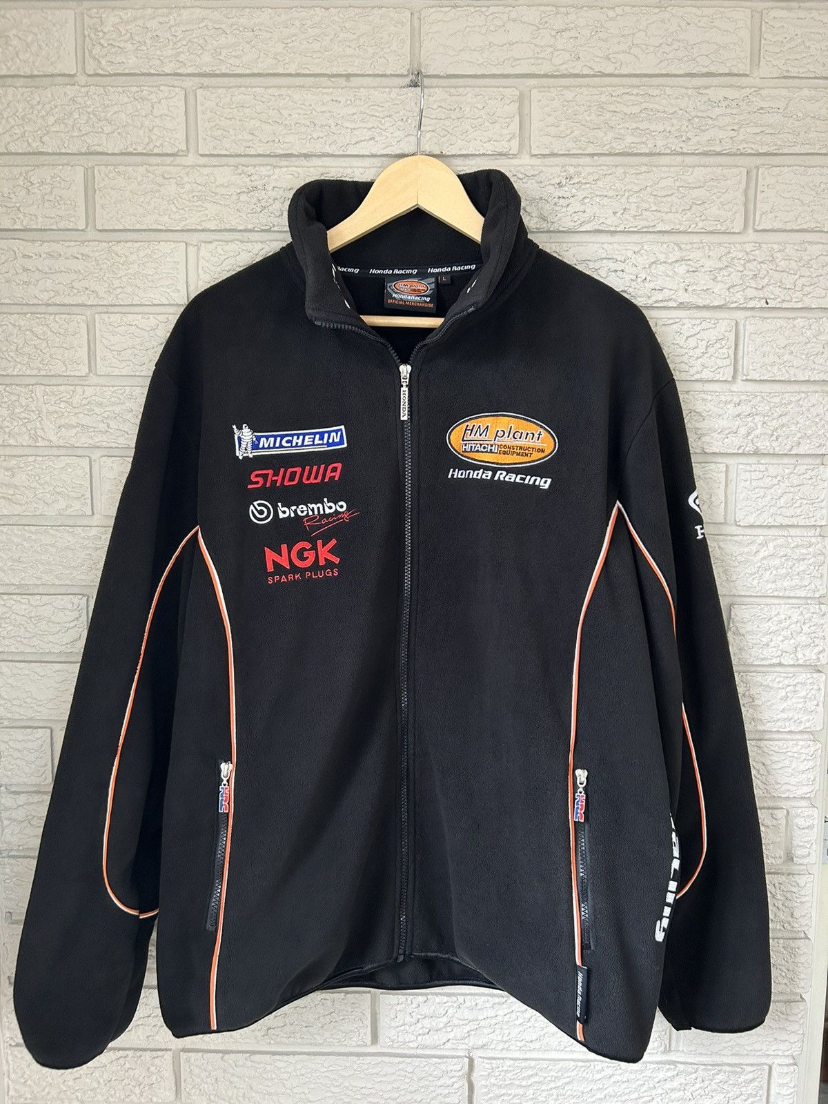 Honda Vintage Honda Racing Zip Up Fleece Sweater Size US L / EU 52-54 / 3 - 1 Thumbnail