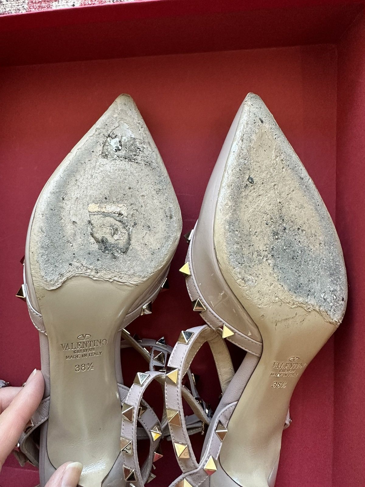 Valentino Valentino Rockstud Caged Heel 65mm Size US 8.5 / IT 38.5 - 5 Thumbnail