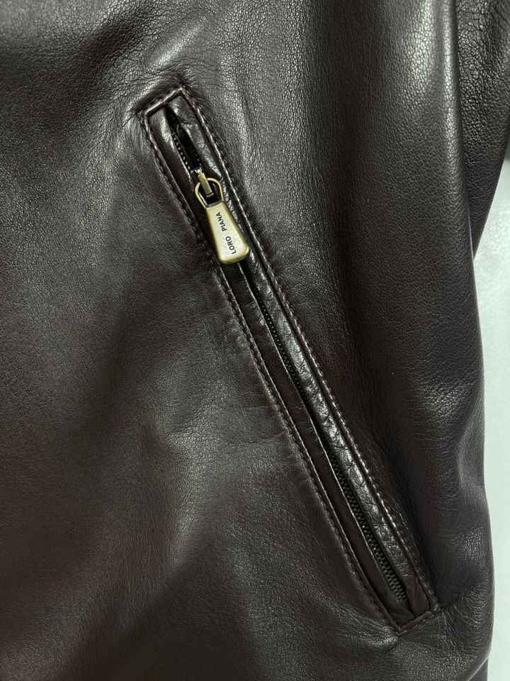 Loro Piana Loro Piana Leather Biker Jacket Size US XXL / EU 58 / 5 - 11 Thumbnail