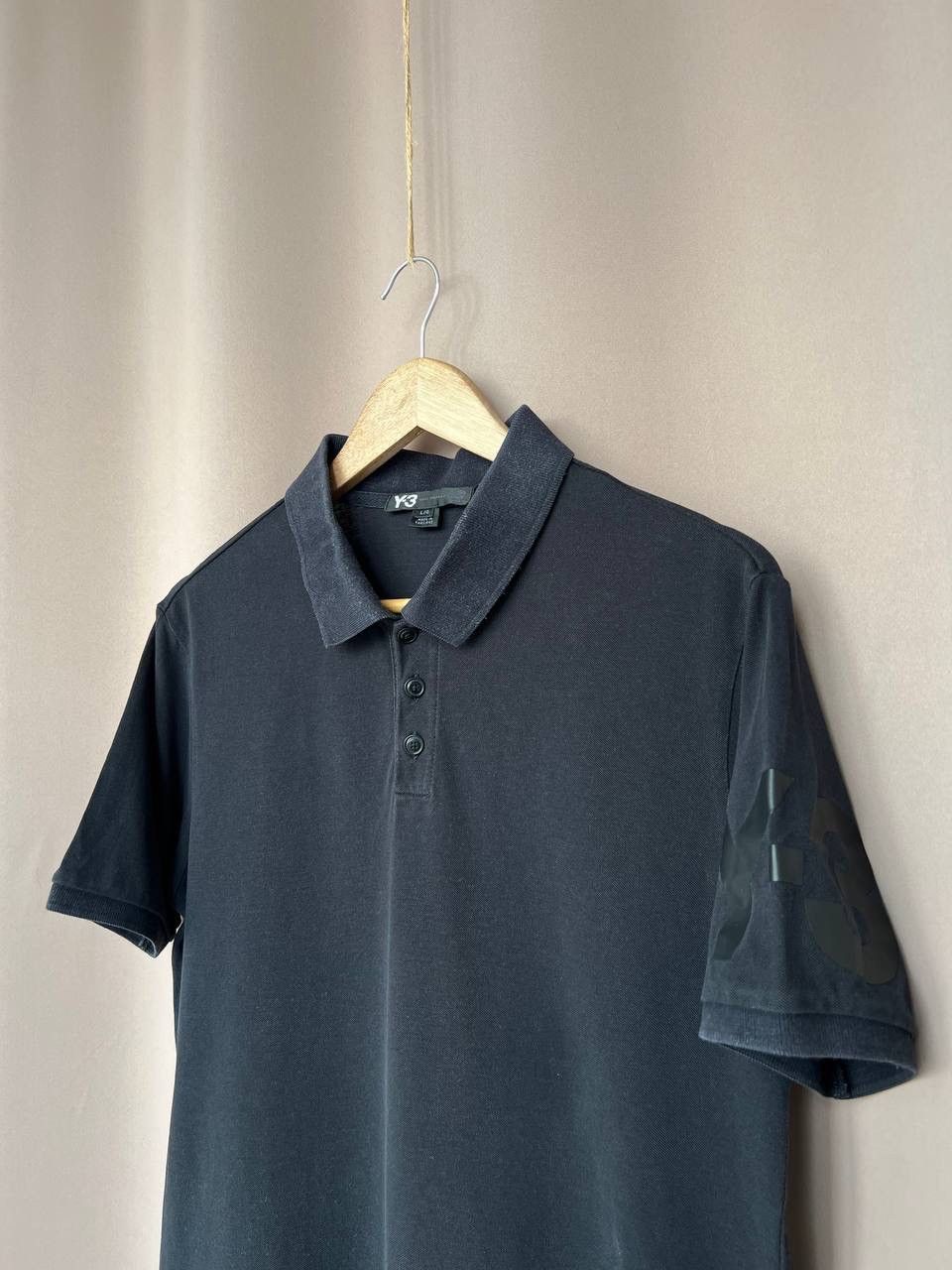 Yohji Yamamoto Y-3 Yohji Yamamoto Polo Shirt Mens Size M/L Sleeve Logo Size US L / EU 52-54 / 3 - 4 Thumbnail