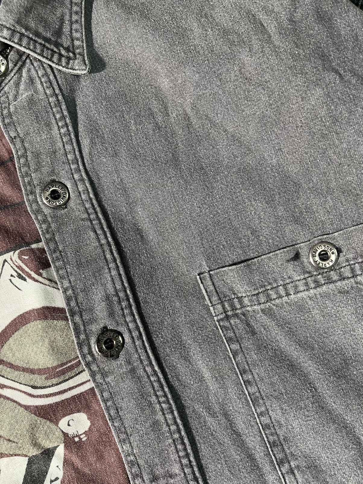 Harley Davidson HARLEY DAVIDSON BLACK DENIM BIKER BLUES METAL BUTTON L Size US XL / EU 56 / 4 - 6 Thumbnail