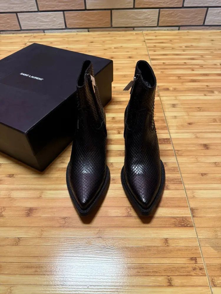 Saint Laurent Paris Sz 41 Saint Laurent Paris Snake Skin Boots Size US 8 / EU 41 - 3 Thumbnail