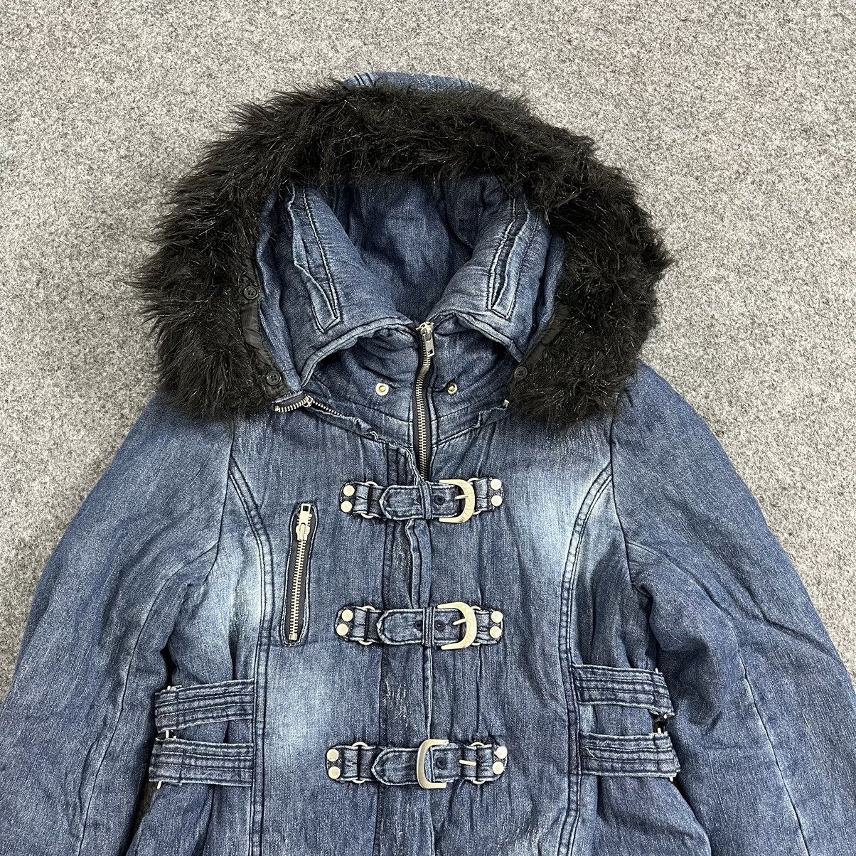 If Six Was Nine × In The Attic × Japanese Brand Backs Fur Mohair Blue Denim Jacket Pocket Size US M / EU 48-50 / 2 - 4 Thumbnail