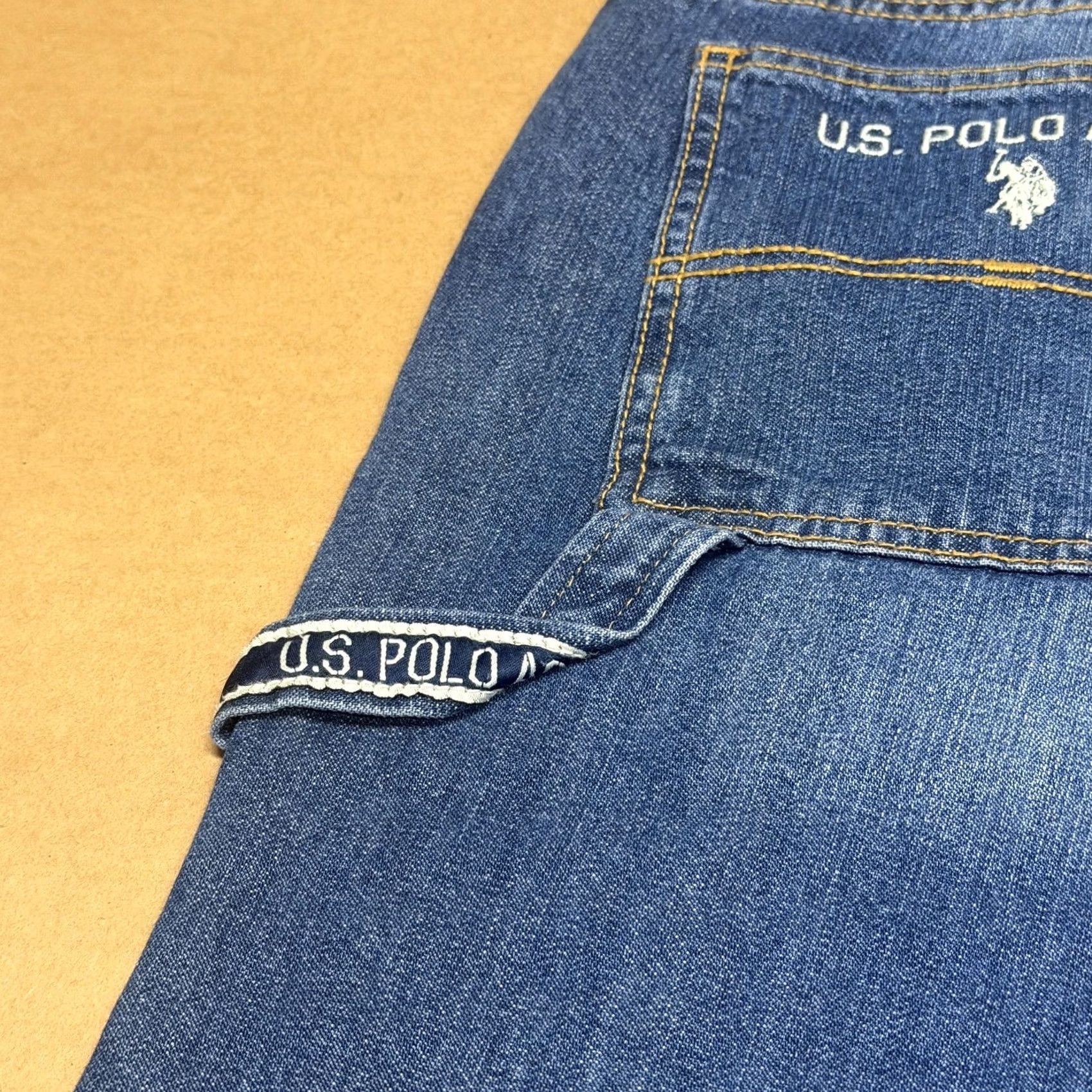 U.S. Polo Assn. U.S. Polo Assn. Carpenter Jeans Mens 33x30 Blue Wash Relaxed Straight Denim Size US XS / EU 42 / 0 - 4 Thumbnail