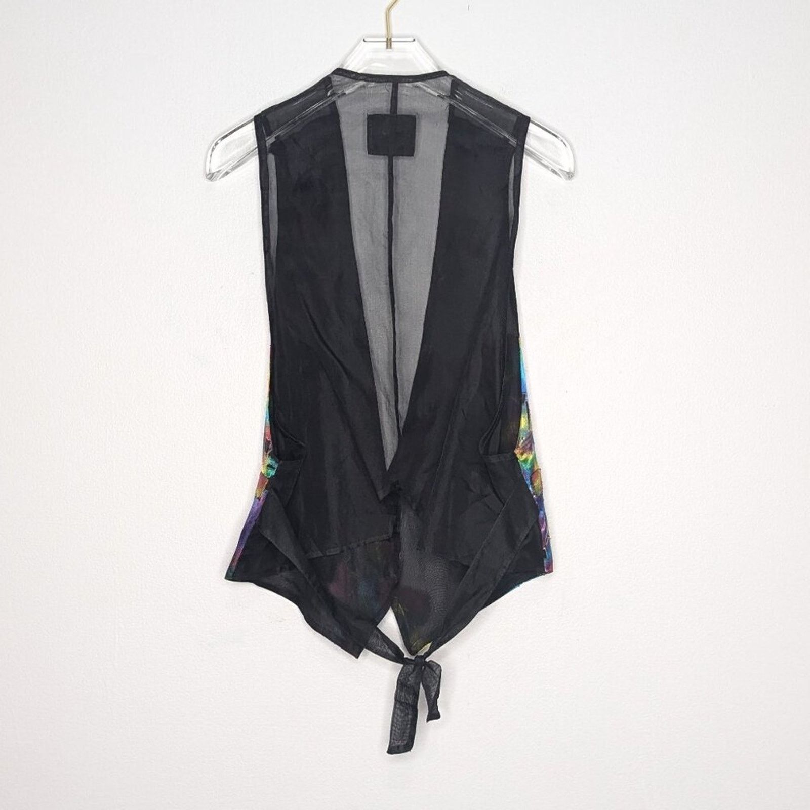 Anna Sui Anna Sui Vintage 90s Rainbow Semi Sheer Floral Vest Button Size S / US 4 / IT 40 - 2 Thumbnail