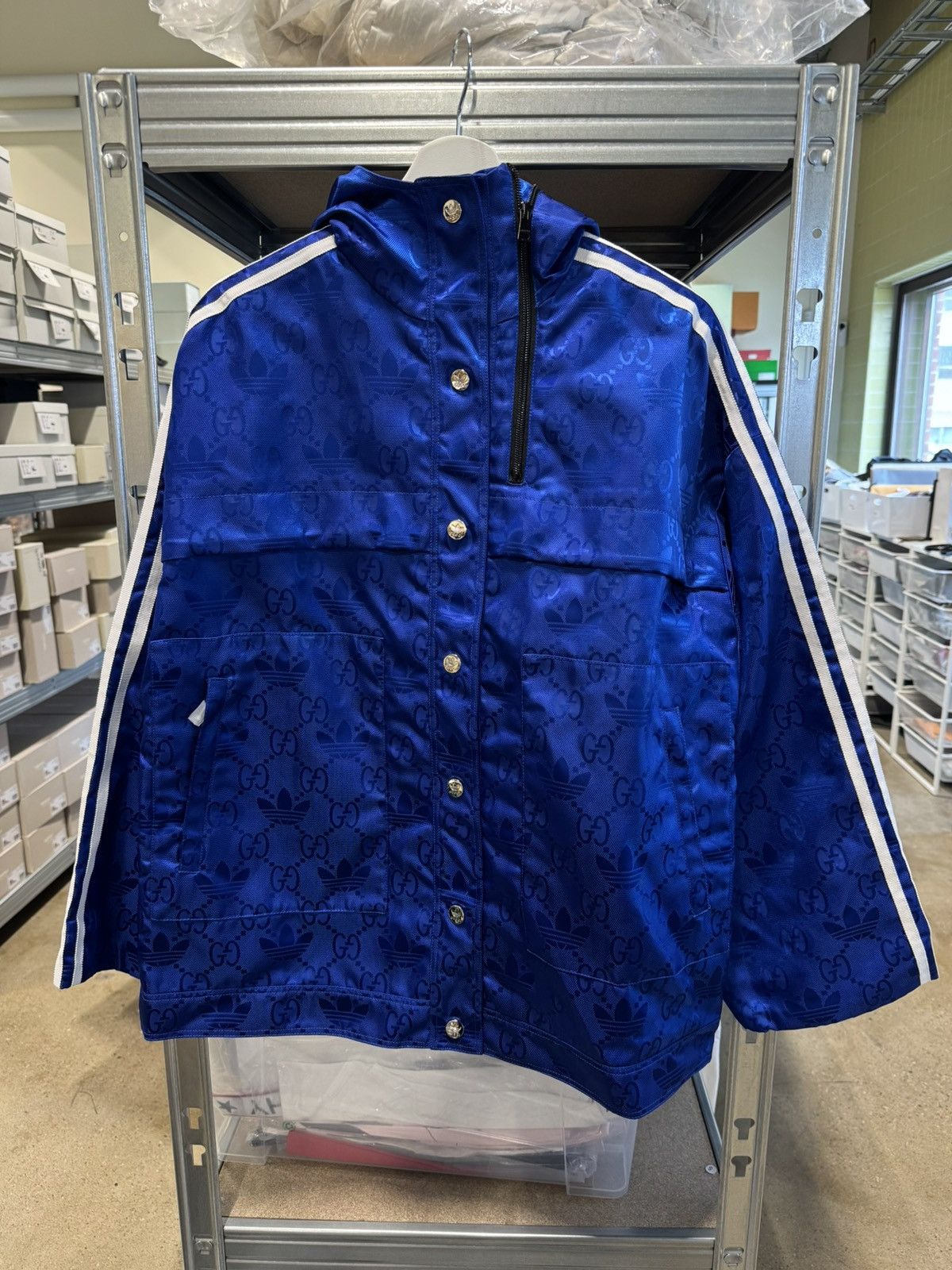 Adidas × Gucci Gucci X Adidas GG Nylon Jacket NEW 3200$ Size XS / US 0-2 / IT 36-38 - 1 Thumbnail