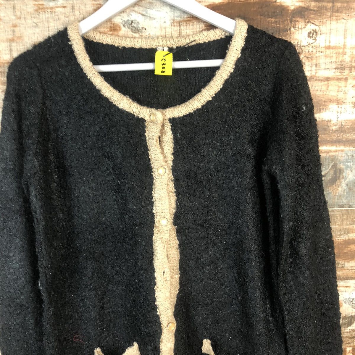 Homespun Knitwear × Japanese Brand DL Vis Black Cardigan Knitwear #C368 Size M / US 6-8 / IT 42-44 - 5 Thumbnail