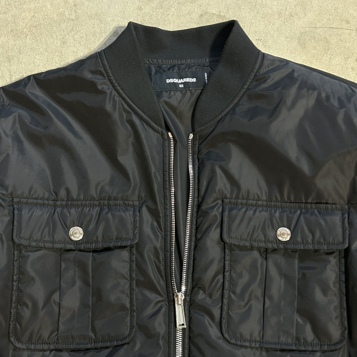 Dsquared2 Dsquared2 Black Padded Bomber Zip Jacket IT 52 Italy Large Size US L / EU 52-54 / 3 - 2 Thumbnail