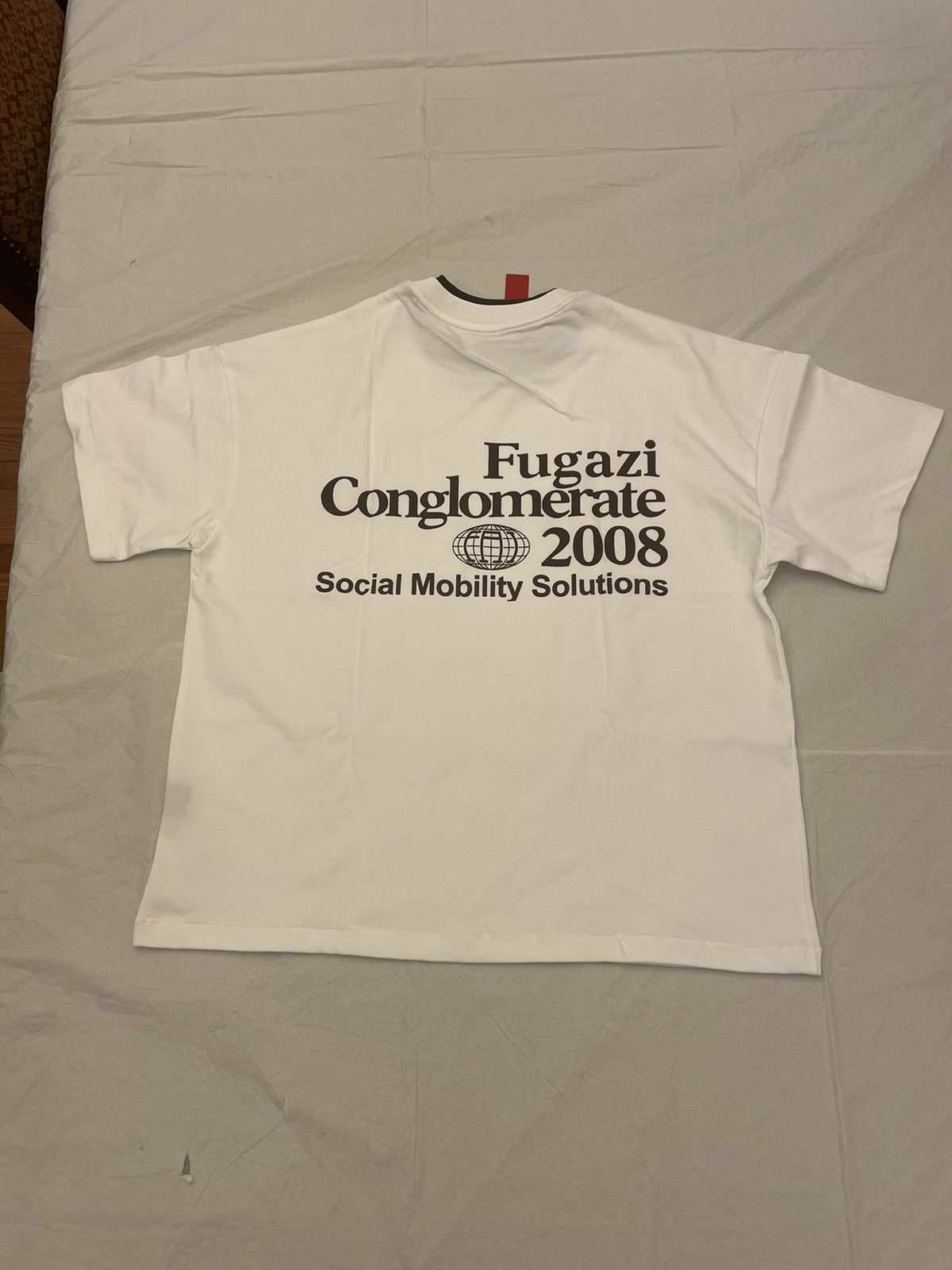 Fugazi Fugazi double collar white tee Size US M / EU 48-50 / 2 - 4 Thumbnail