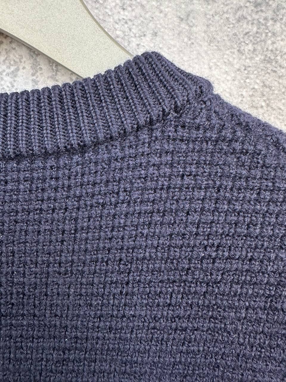 Other Octobre Editions 100% Merino Wool Waffle Knit Sweater Navy Size US XS / EU 42 / 0 - 9 Thumbnail