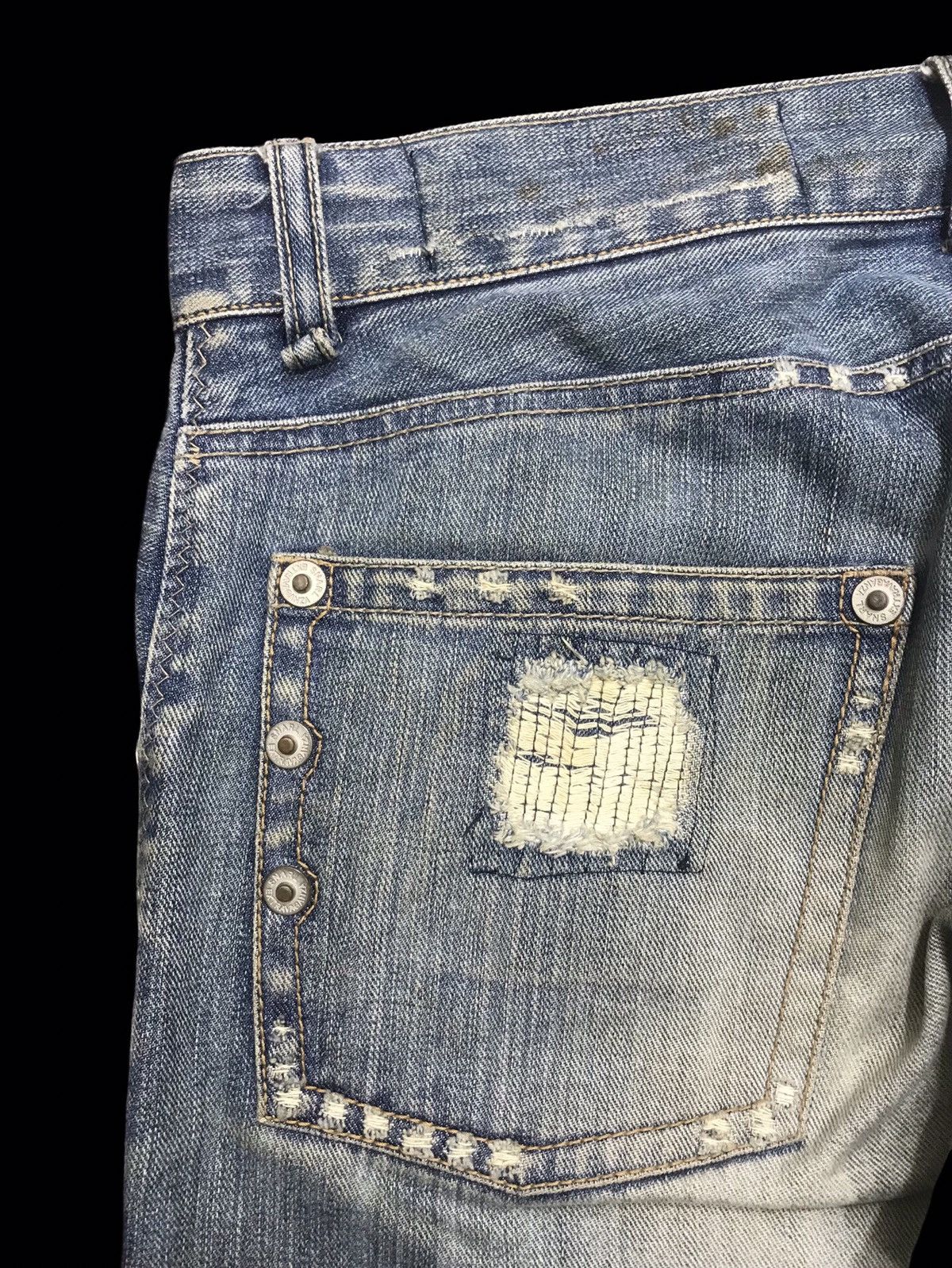 Japanese Brand 💥FLARE💥ARCHIVAL SNARL DISTRESSED DENIM F249 Size US 34 / EU 50 - 18 Thumbnail