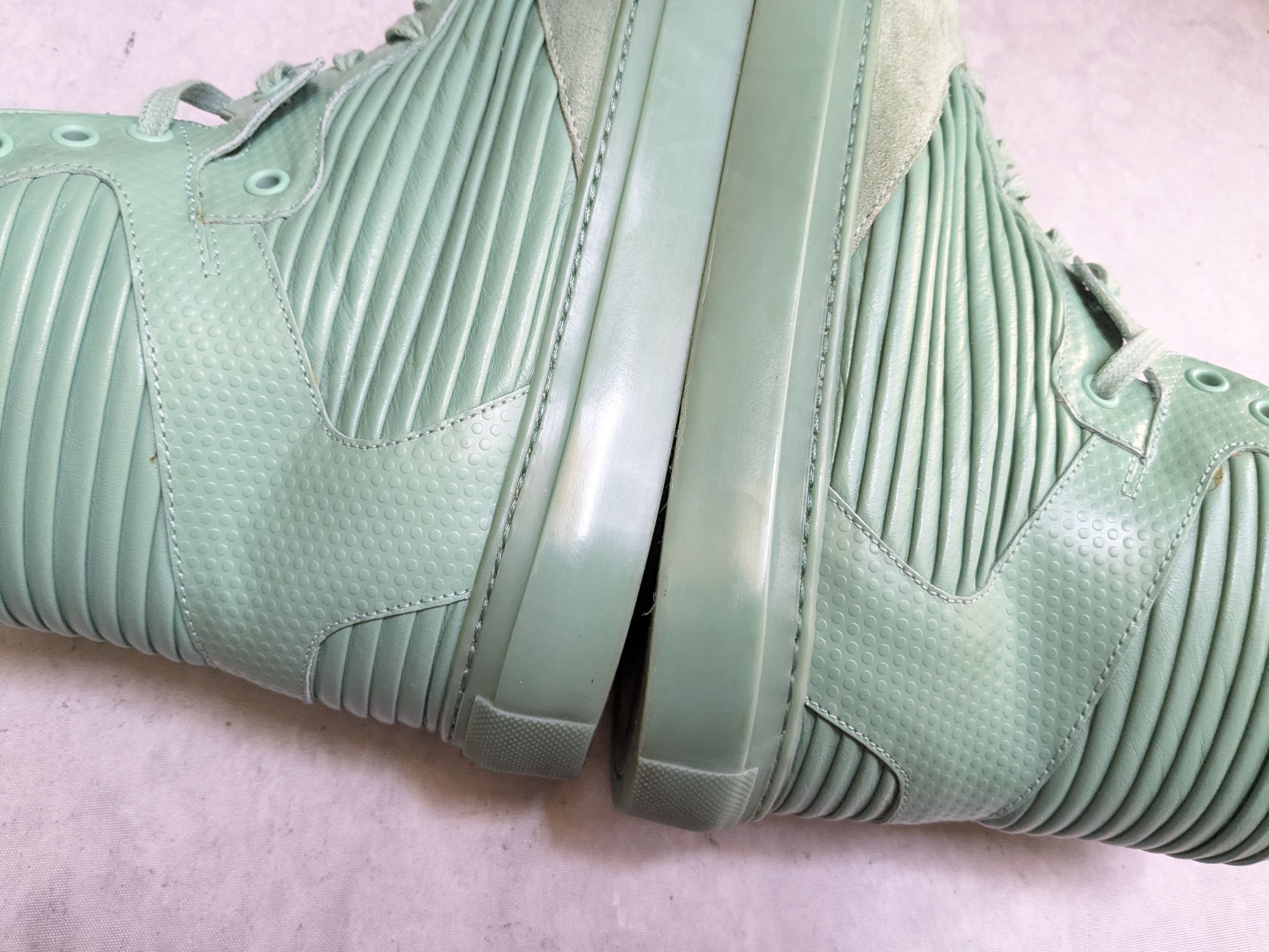 Balenciaga Balenciaga Arena High Top Sneakers Green 9 42 Cotes Leather Size US 9 / EU 42 - 10 Thumbnail