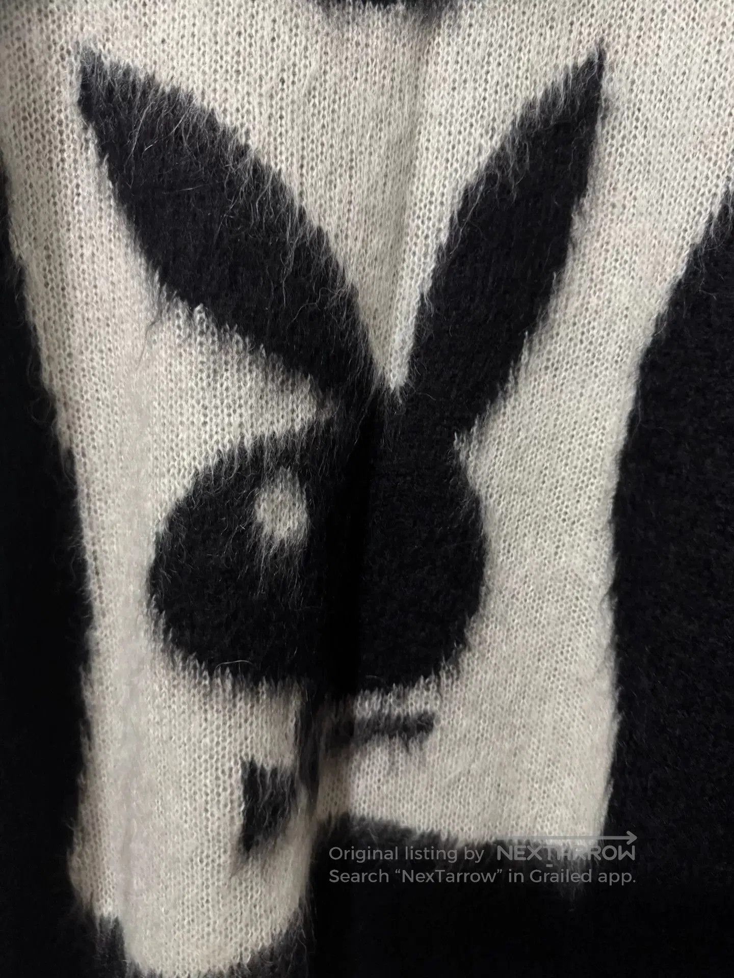 Yves Saint Laurent Saint Laurent Playboy Black Mohair Sweater. Size US XL / EU 56 / 4 - 3 Thumbnail
