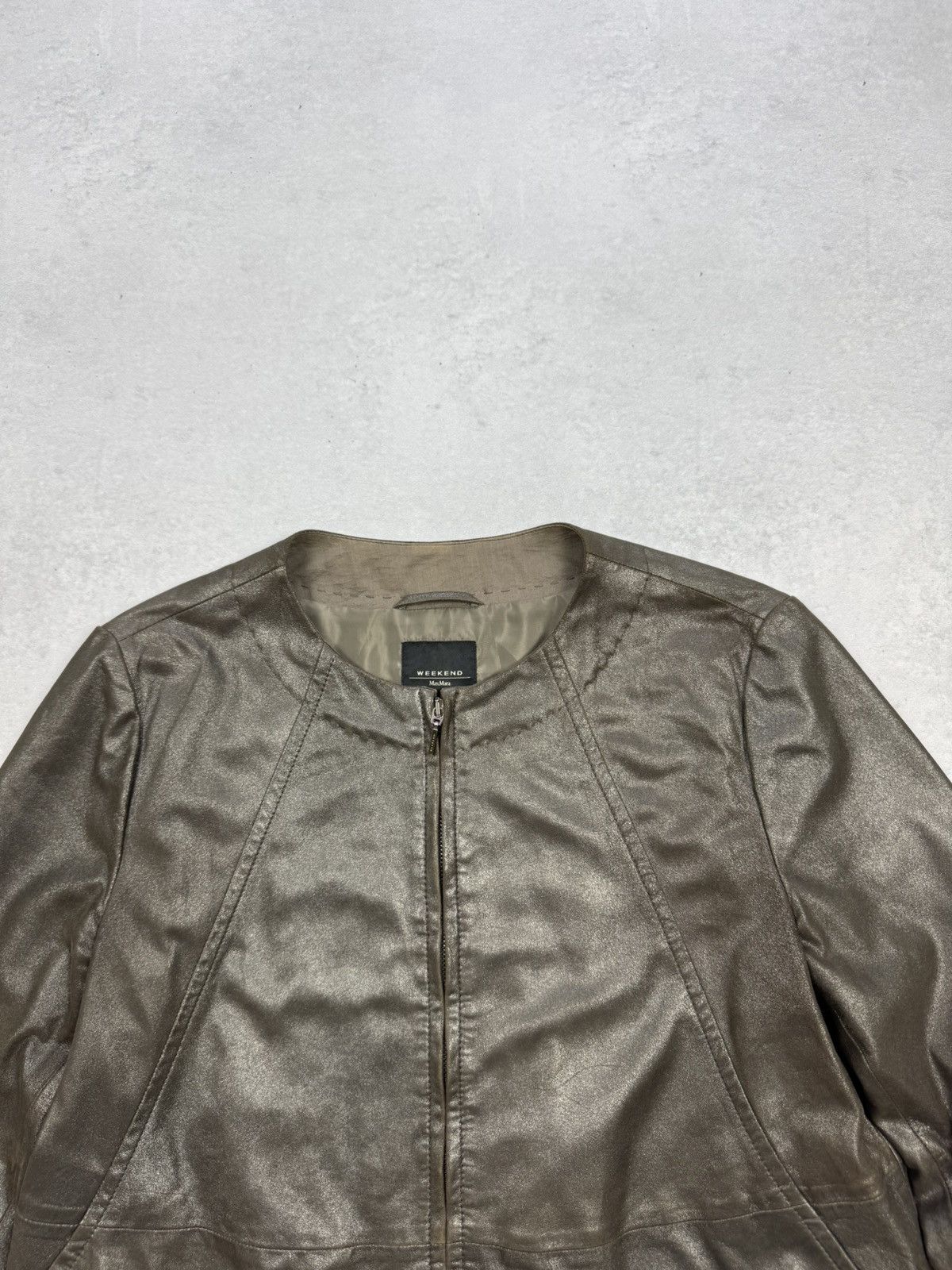 Weekend Max Mara Weekend Max Mara Leather Jacket Size XL / US 12-14 / IT 48-50 - 3 Thumbnail