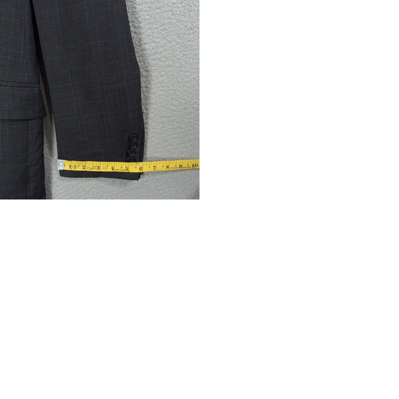 Peter Millar Peter Millar Wool Blazer 44T Long Gray Blue Plaid Suit Jacket Canada Sport Coat Mens Size 44R - 11 Thumbnail