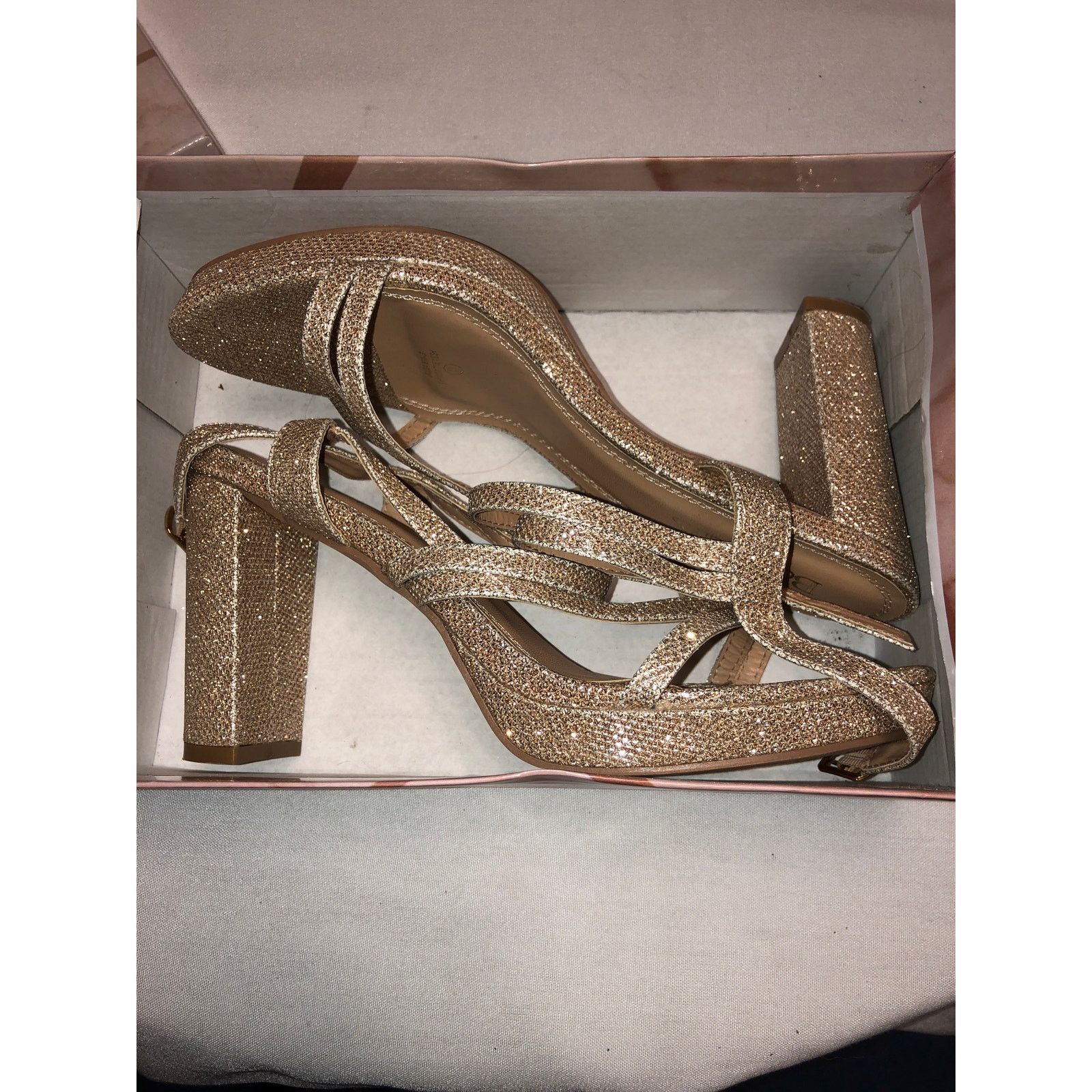 Other Bella Marie Gold Dress Heel Sandal Size US 8.5 / IT 38.5 - 2 Thumbnail