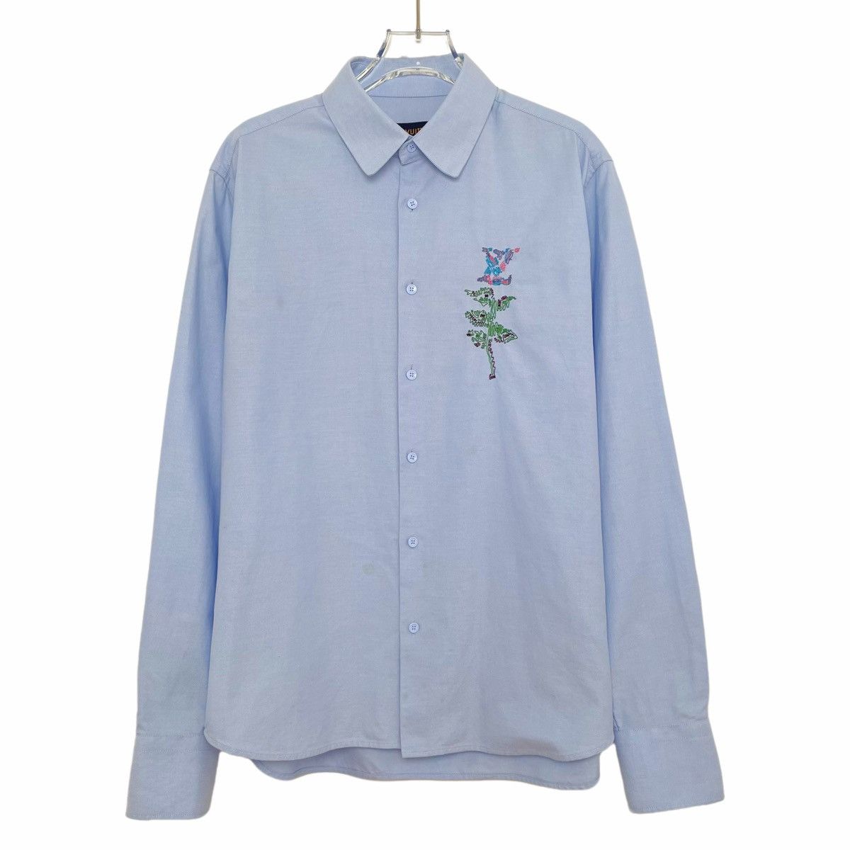 Louis Vuitton Louis Vuitton Floral Embroidered Long Sleeve Shirt K26WX Size US S / EU 44-46 / 1 - 1 Thumbnail