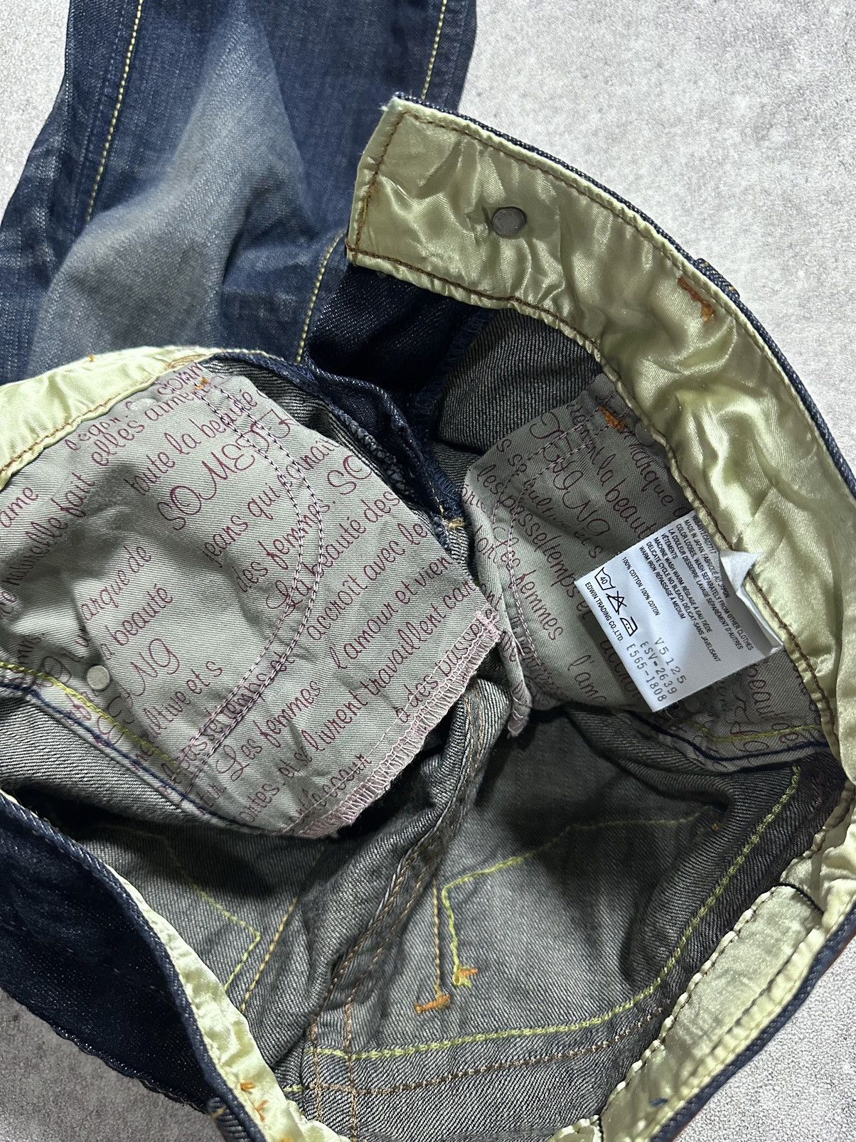 Japanese Brand Something By Edwin Flared Jeans Size US 28 / EU 44 - 9 Thumbnail